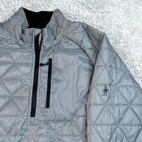 Smartwool Mens XL Propulsion 60 Hybrid 1/2 Zip Pullover Jacket Silver Gray - Picture 7 of 10